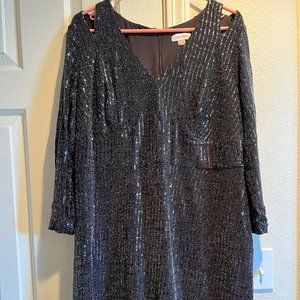 Black Calvin Klein Sequin evening dress 16W